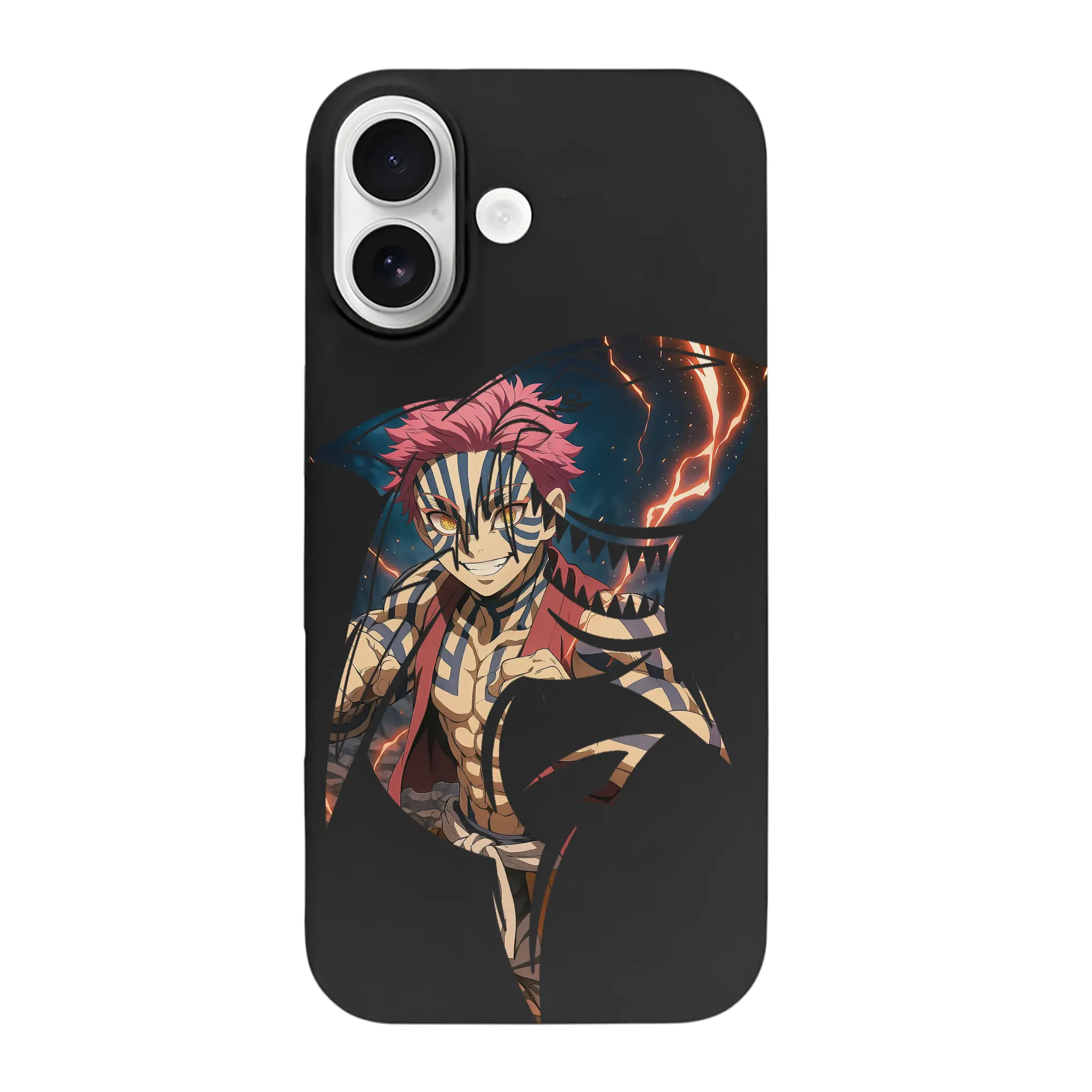 鬼滅の刃 グッズ,猗窩座 - iPhone 17 シリーズ シリコンケース 薄型 耐衝撃 指紋防止 ソフトタッチカバー 精密フィット 傷防止 保護ケース iPhone 17/17 Air/17 Pro/17 Pro Max 対応